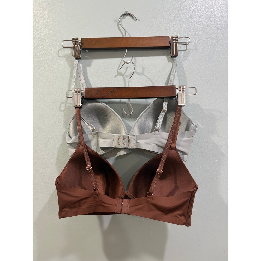 Danskin Intimates Womens 2 Pack Wireless Bra 36B Gray Brown 3930-28 Seamless - Picture 2 of 9